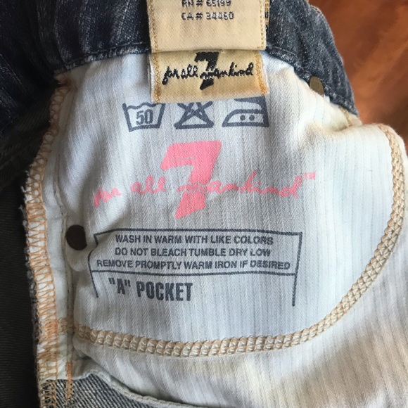 7 For All Mankind denim pencil skirt with slit - Picture 7 of 8